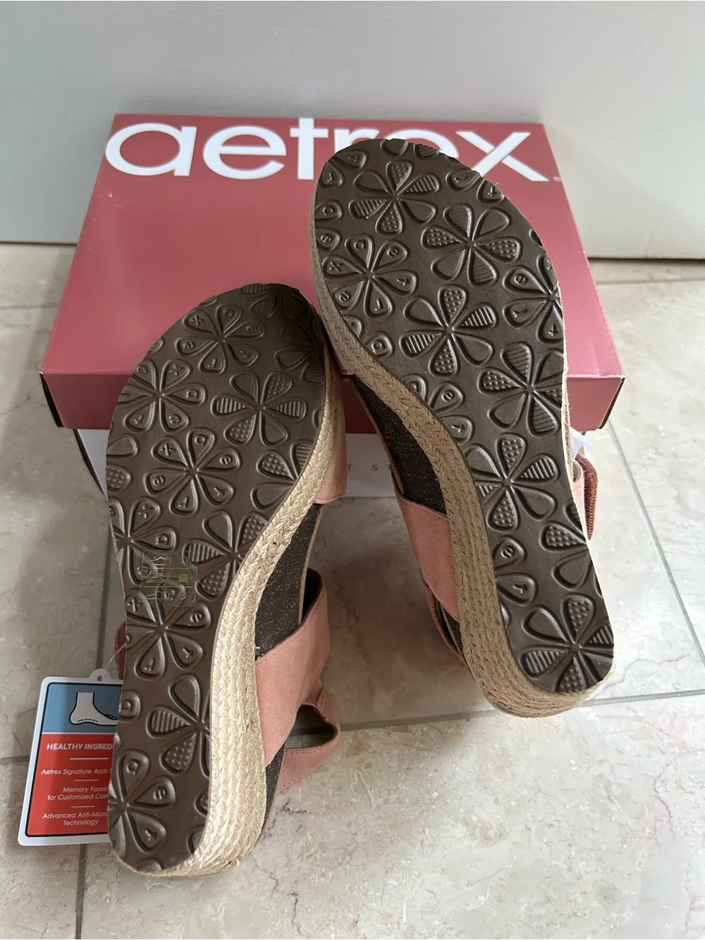 Aetrex Ashley Wedge Sandals